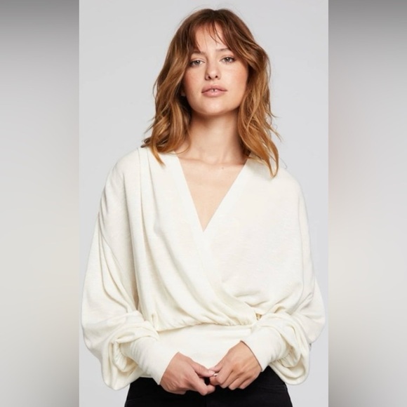 Chaser Tops - Chaser City Starry Creamy White Blouse. Size Medium.